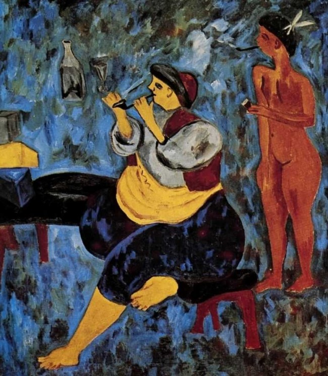 Сочинение по картине: Ларионов - "Турецкая сцена. Курильщица"