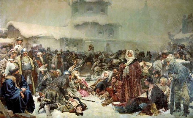 Сочинение по картине: Лебедев - "Марфа Посадница. Уничтожение новгородского веча"