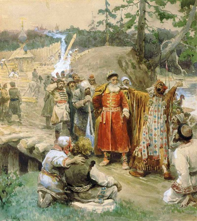 Сочинение по картине: Лебедев - "Освоение русскими новых земель"