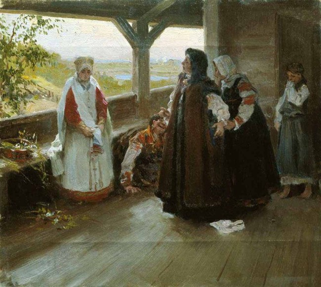 Сочинение по картине: Лебедев - "Размолвка на террасе"