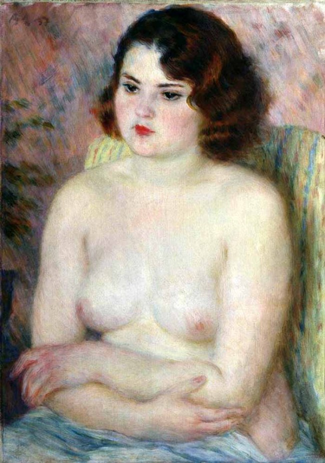 Сочинение по картине: Лебедев - "Обнаженная со скрещенными перед грудью руками"