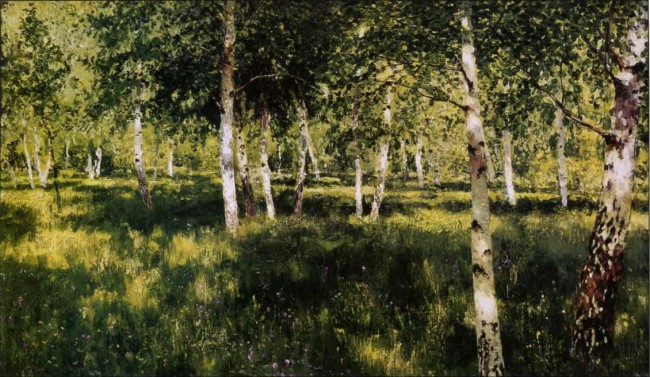 Сочинение по картине: Левитан - "Березовая роща"