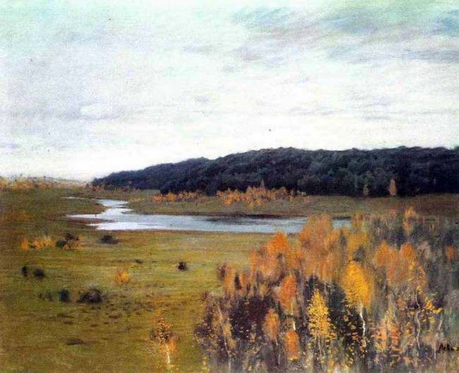 Сочинение по картине: Левитан - "Долина реки. Осень"