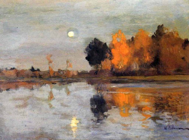 Сочинение по картине: Левитан - "Сумерки. Луна"