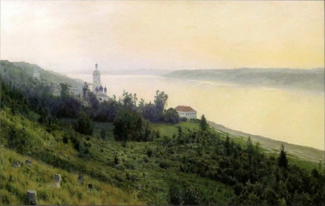 Сочинение по картине: Левитан - "Вечер. Золотой Плёс" Сочинение по картине: Левитан - "Вечер. Золотой Плёс"