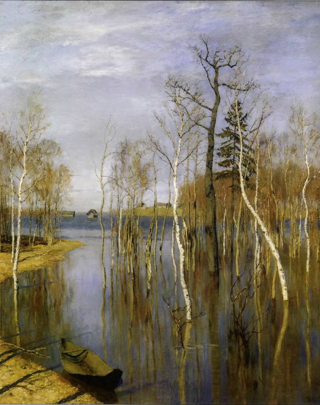 Сочинение по картине: Левитан - "Весна - большая вода"