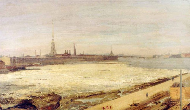 Сочинение по картине: Литовченко - "Ледоход в Петербурге. (Ледоход на Неве)"