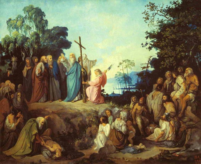 Сочинение по картине: Ломтев - "Апостол Андрей Первозванный водружает крест на горах Киевских"