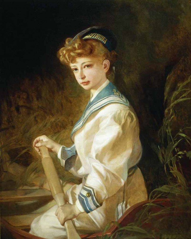 Сочинение по картине: Макаров - "Портрет девочки в лодке"