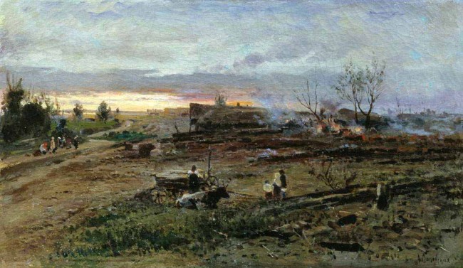 Сочинение по картине: Маковская - "Деревенский пожар"