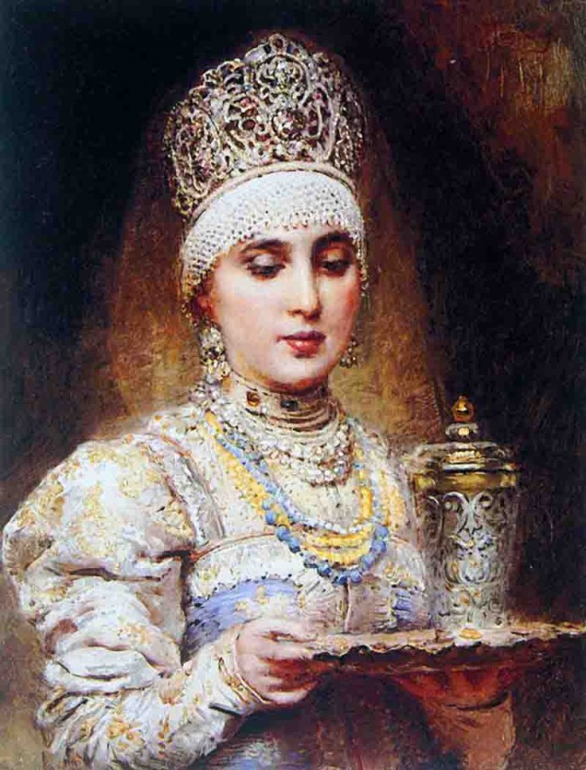 Сочинение по картине: Маковский - "Боярышня с подносом"