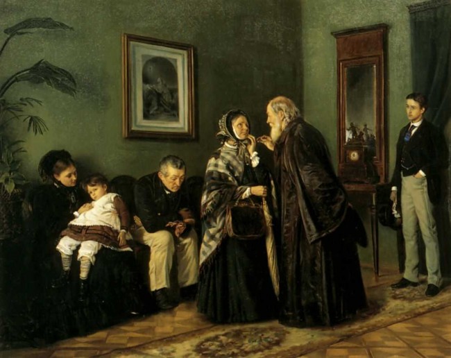 Сочинение по картине: Маковский - "В приемной у доктора"