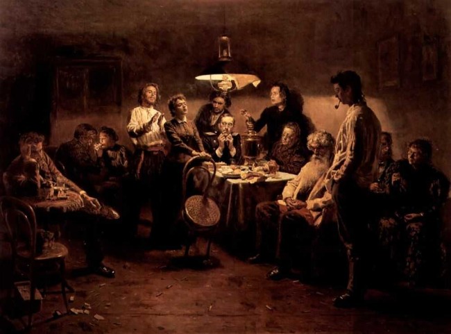 Сочинение по картине: Маковский - "Вечернее общество"