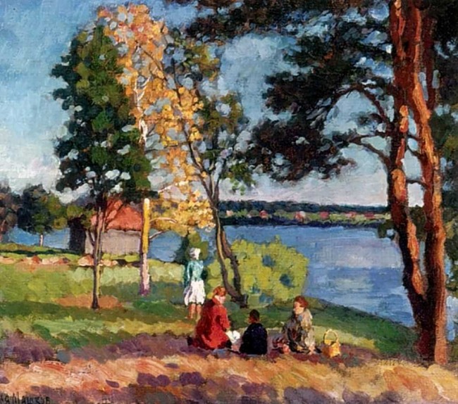 Сочинение по картине: Машков - "Берег Невы. Вечер"