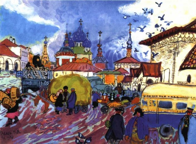 Сочинение по картине: Маврина - "Суздаль. Базар" Сочинение по картине: Маврина - "Суздаль. Базар"