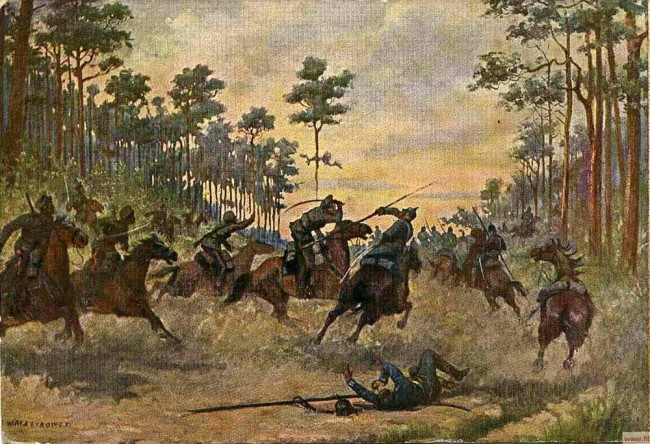 Сочинение по картине: Мазуровский - "Схватка казаков с прусскими кавалеристами"