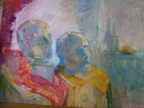 Сочинение по картине: Меркулов - "Нартюрморт с гипсовыми головами"