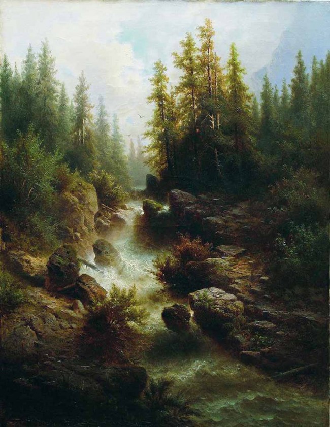 Сочинение по картине: Мещерский - "Горный поток"