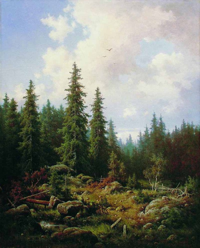 Сочинение по картине: Мещерский - "Пейзаж с елями"