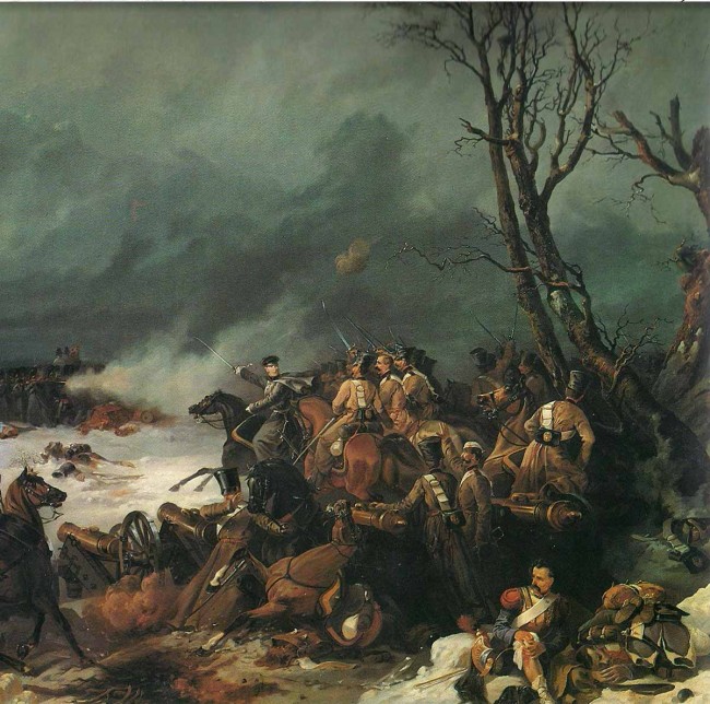 Сочинение по картине: Микешин - "Подвиг батареи полковника Никитина в сражении под Красным в октябре 1812г."