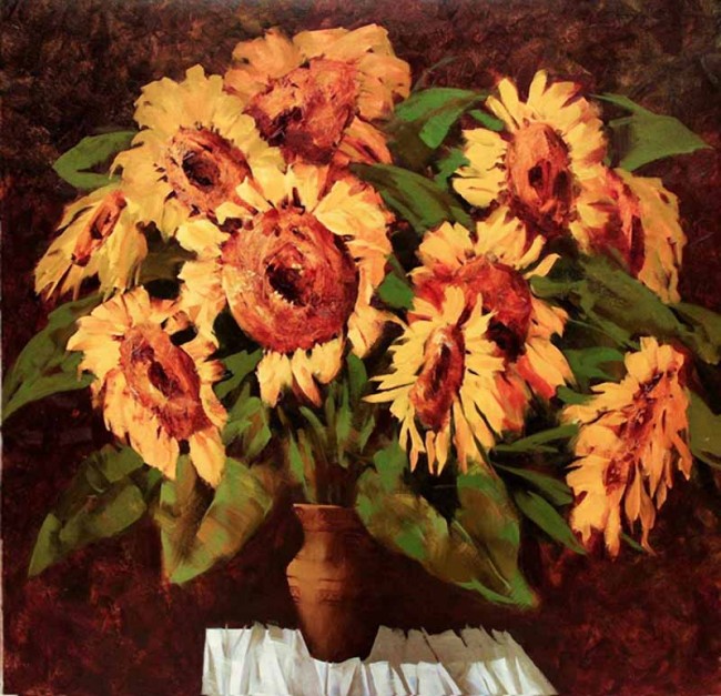 Сочинение по картине: Мирошников - "Подсолнухи"