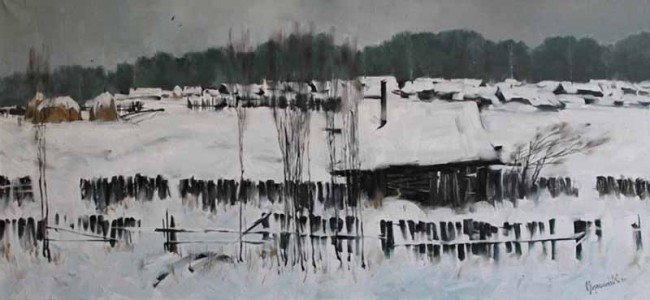 Сочинение по картине: Мирошников - "Зима"