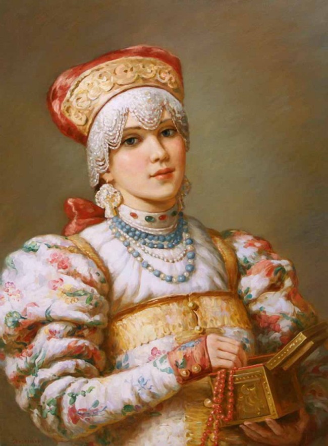 Сочинение по картине: Нагорнов - "Боярышня со шкатулкой"