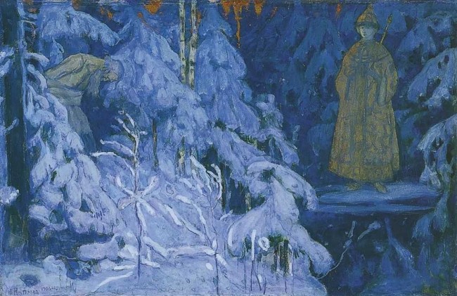 Сочинение по картине: Нестеров - "Видение Ивану Сусанину образа Михаила Федоровича"