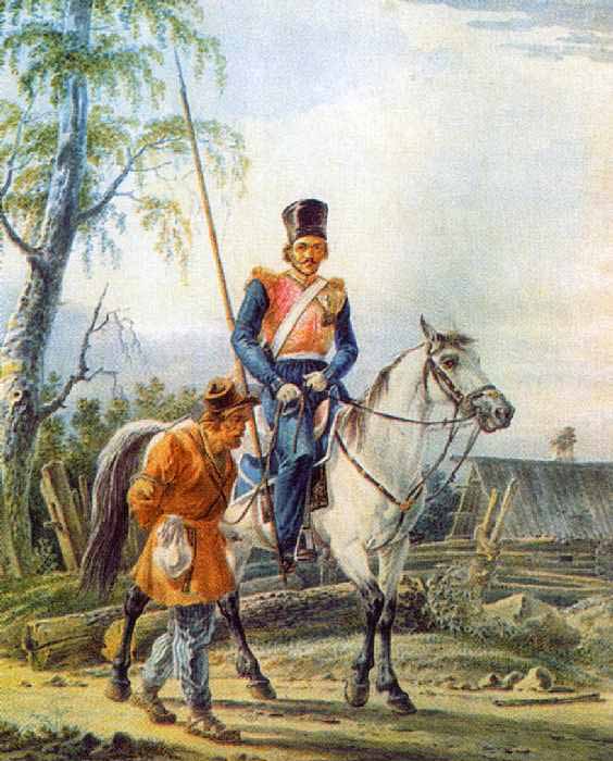 Сочинение по картине: Орловский - "Верховой казак, конвоирующий крестьянина"