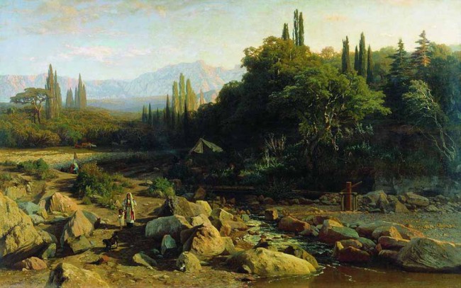 Сочинение по картине: Орловский - "Крым. Пейзаж с речкой"