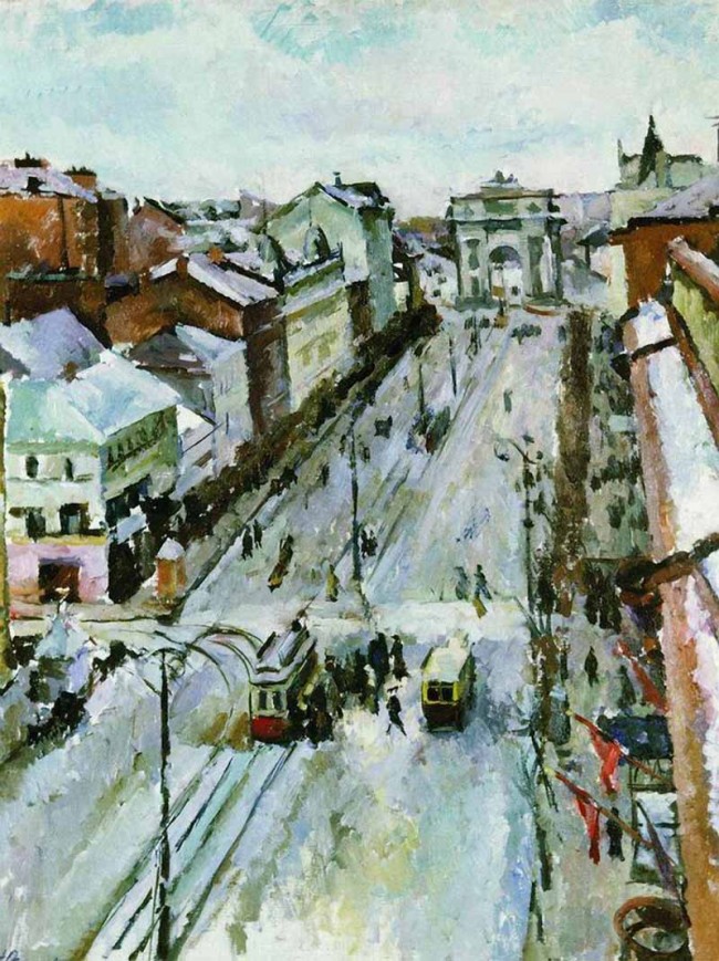 Сочинение по картине: Осмеркин - "Москва. Тверская"