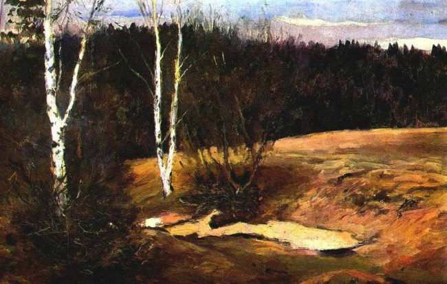 Сочинение по картине: Остроухов - "Последний снег. Абрамцево"