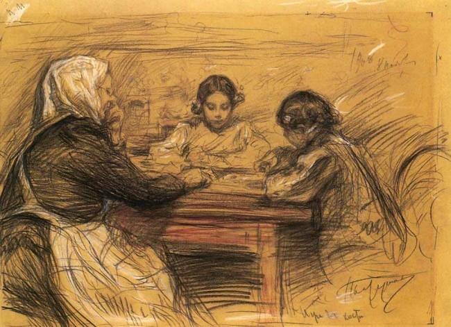 Сочинение по картине: Пастернак - "Игра в кости"