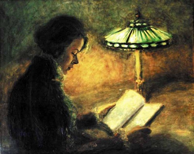 Сочинение по картине: Пастернак - "За книгой"