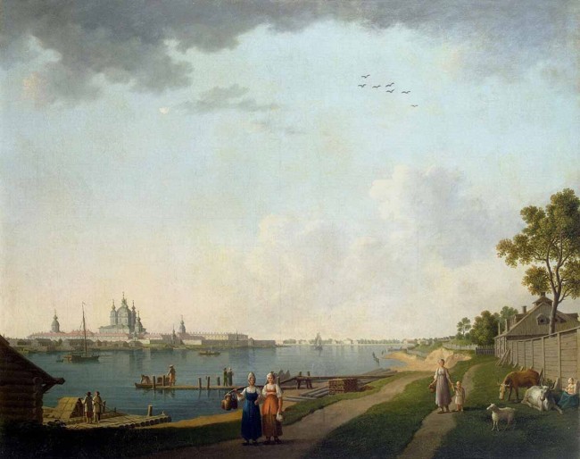 Сочинение по картине: Патерсен - "Вид Смольного монастыря со стороны Охты"