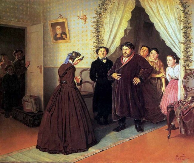 Сочинение по картине: Перов - "Приезд гувернантки в купеческий дом"