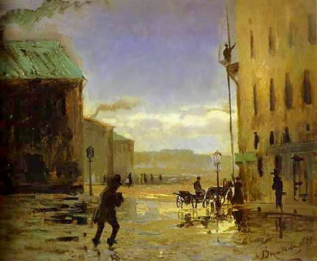 Сочинение по картине: Васильев - "После дождя (Весна в Петербурге)" Сочинение по картине: Васильев - "После дождя (Весна в Петербурге)"