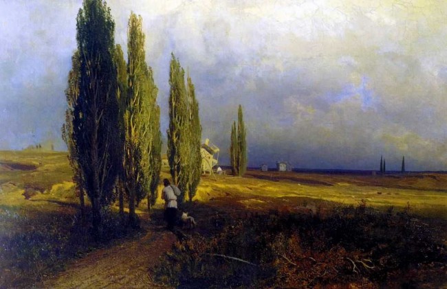 Сочинение по картине: Васильев - "Тополя"