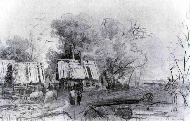 Сочинение по картине: Васильев - "В деревне"