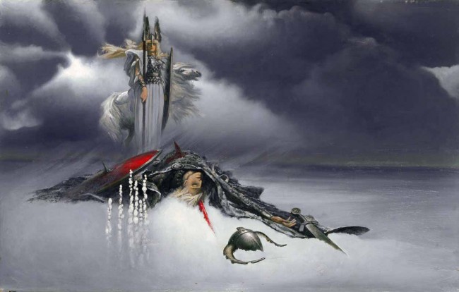 Сочинение по картине: Васильев - "Валькирия над сражённым воином"