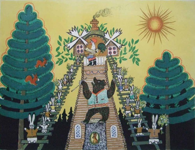 Сочинение по картине: Васнецов - "Была у зайца избушка лубяная, а у лисы ледяная"