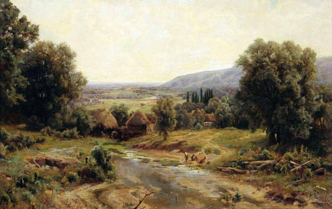 Сочинение по картине: Вельц - "Вид на имение помещицы"