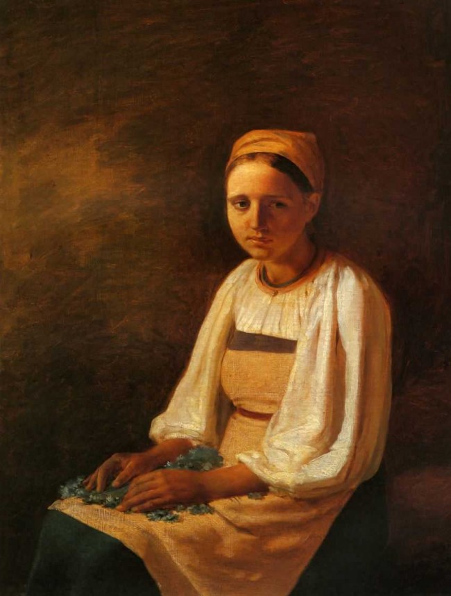 Сочинение по картине: Венецианов - "Крестьянка с васильками"