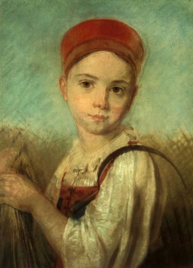 Сочинение по картине: Венецианов - "Крестьянская девушка с серпом во ржи"