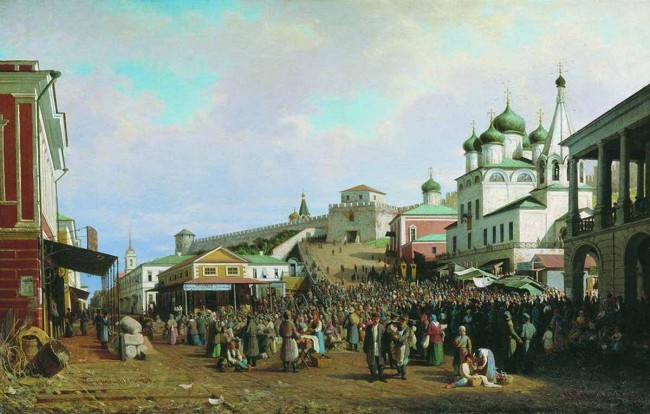 Сочинение по картине: Верещагин - "Рынок в Нижнем Новгороде"
