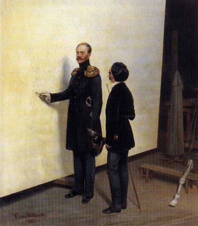 Сочинение по картине: Виллевальде - "Николай I и Б.П.Виллевальде"