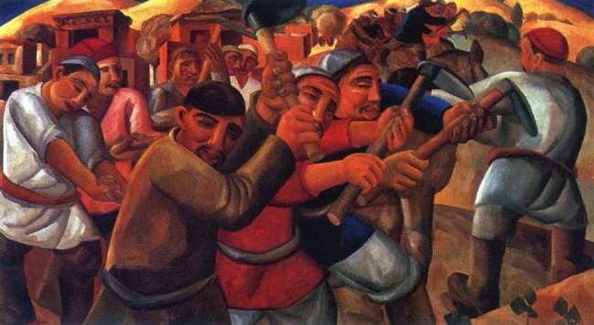 Сочинение по картине: Волков - "Окучка хлопка"