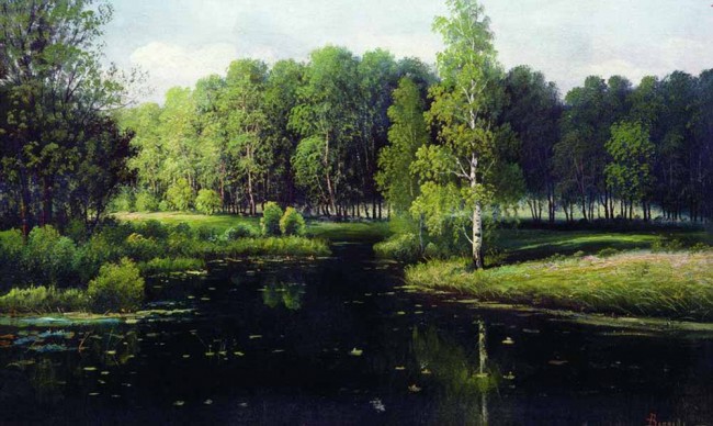 Сочинение по картине: Волков - "Лесной пейзаж"