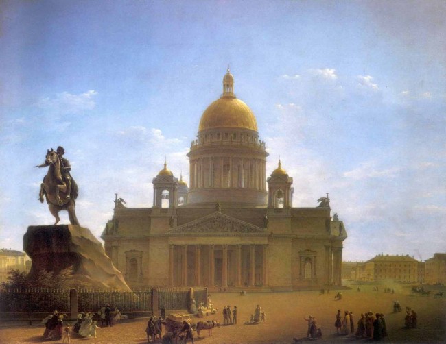 Сочинение по картине: Воробьев - "Исаакиевский собор и памятник Петру"