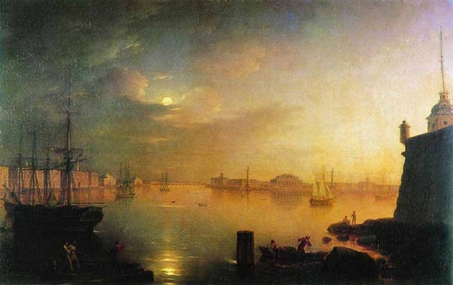 Сочинение по картине: Воробьев - "Лунная ночь в Петербурге"